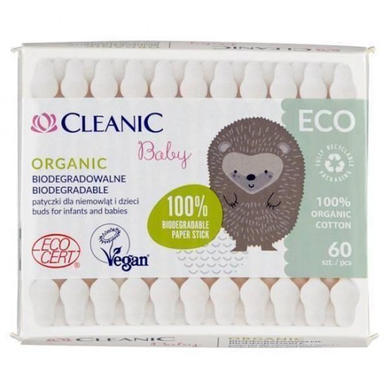 Cleanic Pamučni štapići za bebe 60kom 