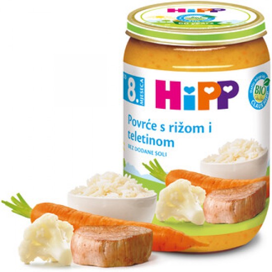 Hipp Povrce s rizom i teletinom 8m+