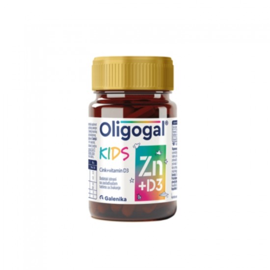 Oligogal Kids Zn+D3 tbl 60 za zvak.