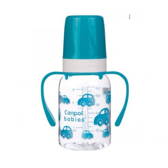 Flasica za bebe 120ml,3mj+sa ruckom